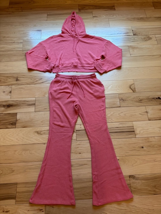 Better Together Pants - Pink waffle set